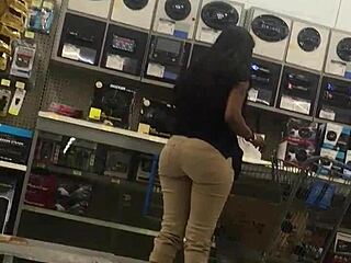 walking in walmart, spotting that big booty