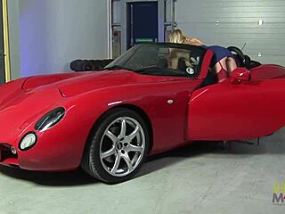 This blonde milf says one cock isn't enough for her satisfaction on the sofa