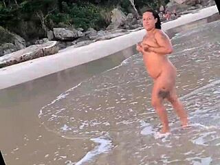 Met this sexy short chubby Brazilian on nudist beach, watch till end what happened 🔥