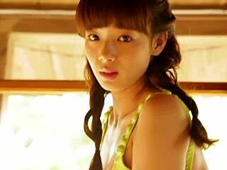 i am saka okada wearing silk bikini in japanese style