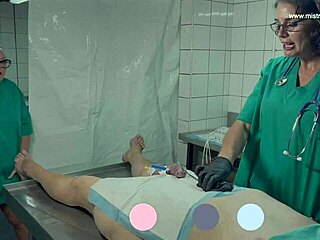 brunette dominatrix humiliates submissive with caning and licking