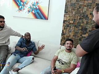 Eva perez caught by four guys for intense anal pounding with dap rimming and footjob