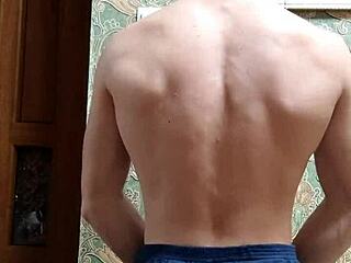 Happy new year celebration with skinny boy.