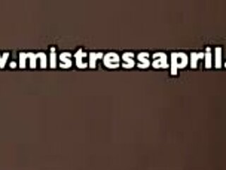 Mistress April dominates restrained slave intensely