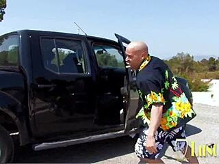 Small Tits Slut Lizzy Doll Shares A Cock With The Blonde Outdoors.