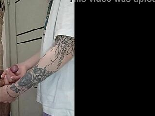 Stepmom's friend passionately jerks me off at house party