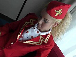 Hey, ready for air hostess Monique Woods to take that massive cock bareback in her tight ass?