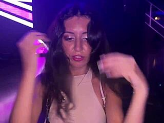Picked up a skinny brunette student and fucked her tight gaping ass in night club toilet