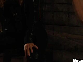 Bound Big Boobs Lesbian Slave Washed And Touched By Dom Mistress