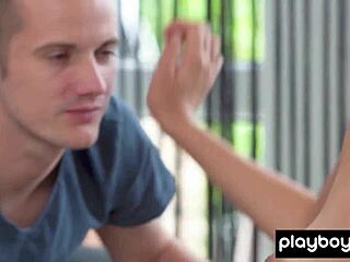 Dude Eats Alyssa Bounty's Fresh Pussy for Breakfast