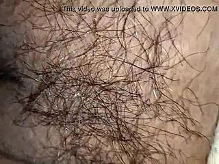 Wife's tight hairy pussy gets fucked