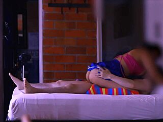 the stepsister and best friend share a complicit smile in the living room