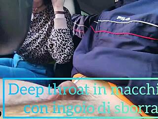 Amateur couple elivalove gives beautiful blowjob in the car