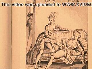 Vintage erotic illustration from antique collection