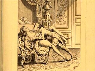 Vintage erotic illustration from antique collection