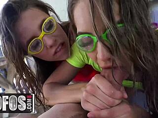 Watch Anya Olsen and Kimmy Granger Share Boyfriend in Bikini Threesome