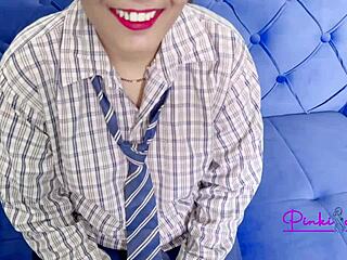 Teacher cums in student's mouth during pov blowjob