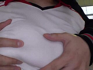 hey, watch this curvy japanese volleyball babe with huge natural tits in her secret practice video number 3