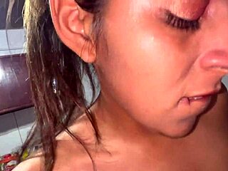 Stepdad Excited Watching Busty Horny Latina Stepdaughters Lick Wet Pussies and Fuck Each Other.