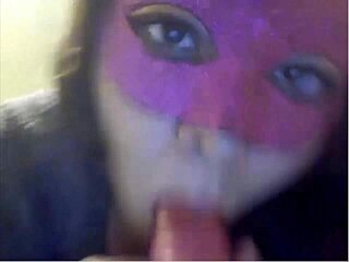 Big-breasted BBW woman indulges in playful toy session with blowjob hints