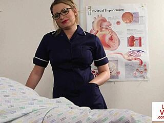 british nurse instructs her sub patient voyeuristically