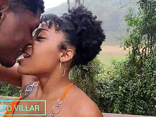 Beautiful brunette teen gives intense blowjob to big cock