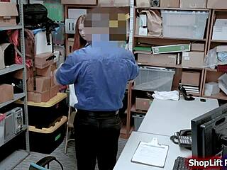 Wow, the 20yo shoplifter gets fucked hard by the store officer!