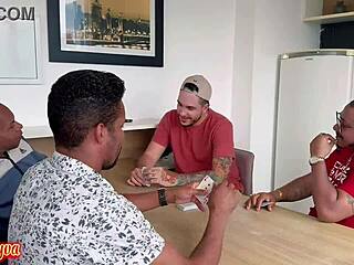 Old wife sucks monster cock while husband watches