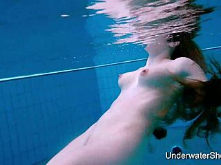 Sexy Young Girl Shows Magnificent Body Underwater In Pool Bathing Nude Bikini Softcore