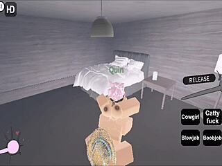 Roblox guy fucks cute girl with blowjob and creampie.