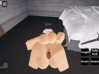 Roblox guy fucks cute girl with blowjob and creampie.