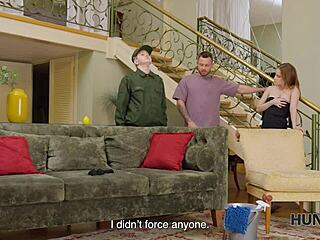 teen in uniform gets a playful honor guard experience