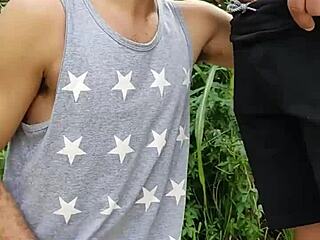 flashed and sucked the farmer in public, friend filmed it 😏