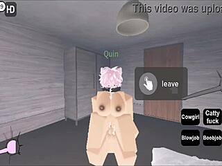 Roblox guy fucks cute girl with blowjob and creampie.