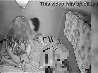 Hidden cam catches my wife bent over in doggystyle, then missionary, her pussy exposed in the bedroom.