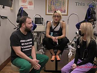 testing channy crossfire's limits in intense behind the scenes nurse fetish session with anal toys and gaping