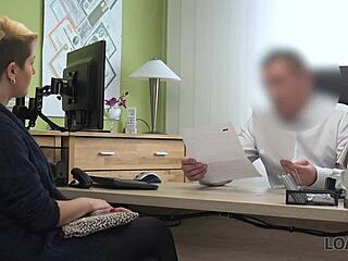 LOAN4K DELIVERER HANDLES YOUR COCK IN OFFICE HIDDEN CAM POV