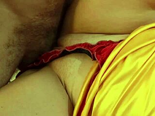 French amateur in satin nightie gets doggystyle deepthroat