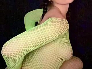 Nadia Diomo Twerks in Fishnet Bodysuit Slow Motion