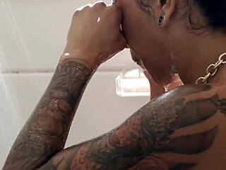 tattoo brazilian amateur slut sucks dick in bikini and heels