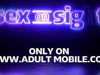 Jamie Michelle shows her dick experience happily on the sofa.