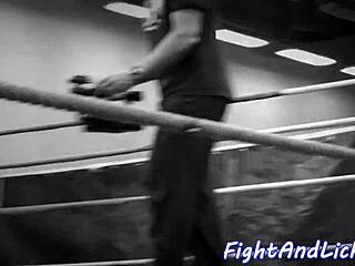 Bigtitted Eurobabe Wrestles With Lesbian Beauty