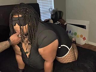 Ebony bbw wife loves being treated like a fuck doll in our swinger group 😈