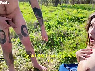 watched wild fucking in public with big cock and cum in mouth