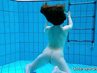Sexy Young Girl Shows Magnificent Body Underwater In Pool Bathing Nude Bikini Softcore