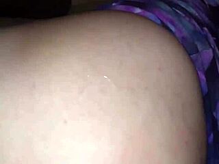 jack off on petite teen booty with big interracial cock