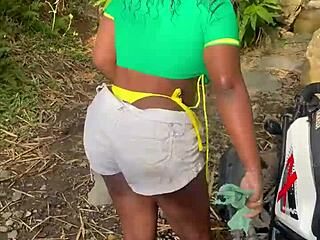 helping a stranger leads to outdoor sex in the forest, almost getting caught