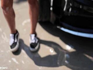 Mercedes car wash turns sexy with toys.