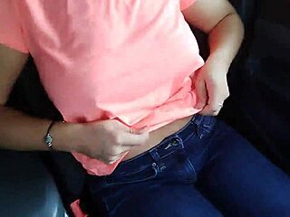 Big Natural Tits Exposed In Public Car