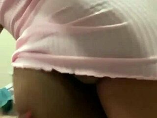 Ebony Babe STRIP TEASES And PLAYS With JUICY VIRGIN CHOCOLATE PUSSY Until SCREAMING And CREAMING